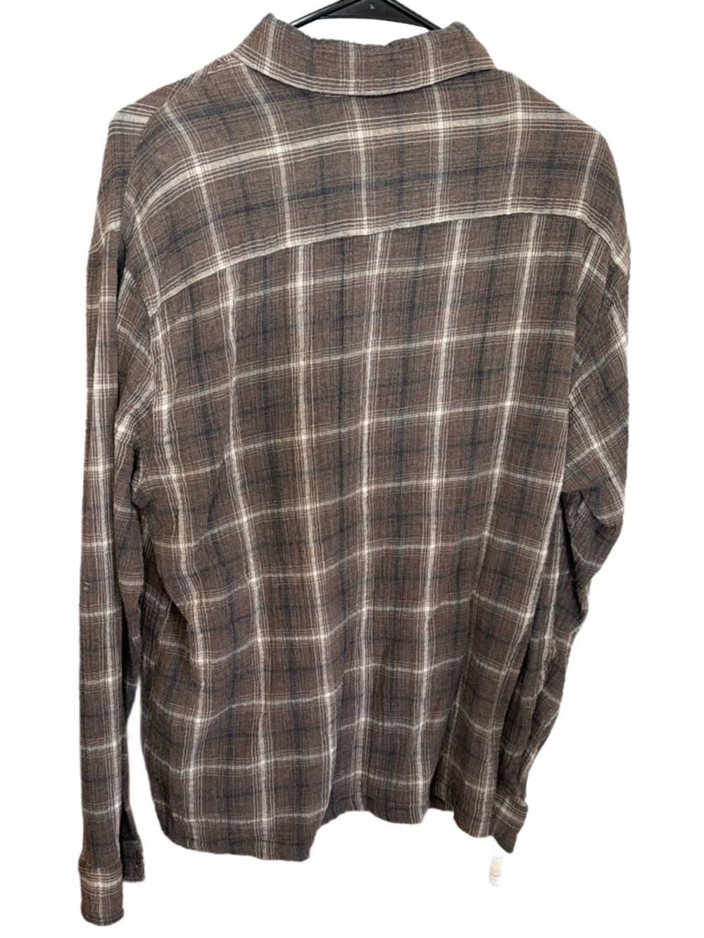 H&M Brown and Cream Plaid Button-Down Shirt - Picture 2 of 4
